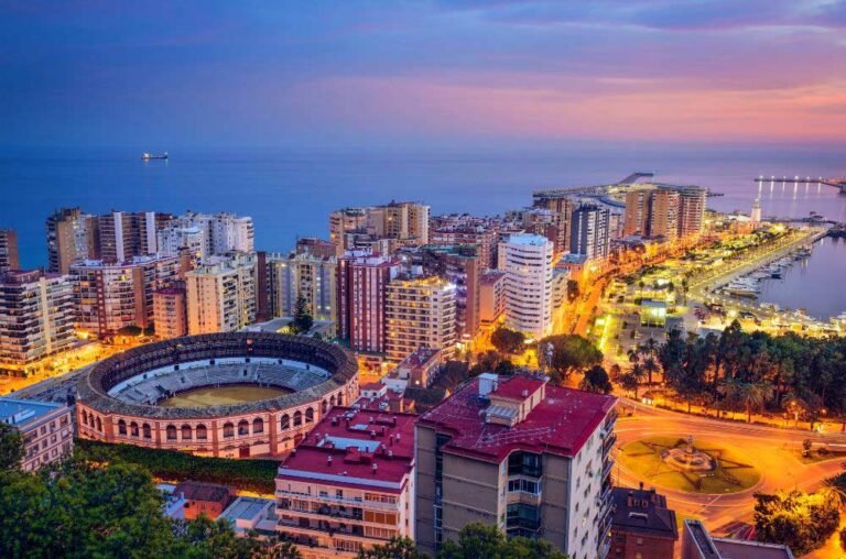 Panorama view on Malaga