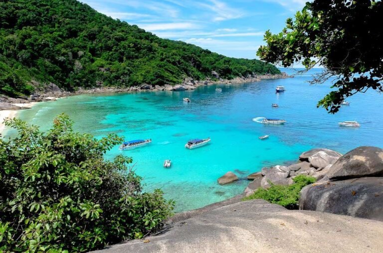View on beautiful shallow blue sea